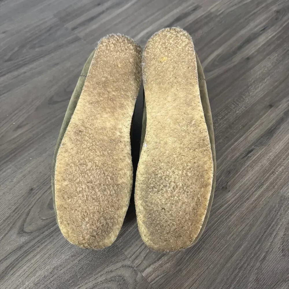 Kith x Clarks Wallabee Green Suede Leather Fleece Lined Ankle Boots 8.5 Shoes